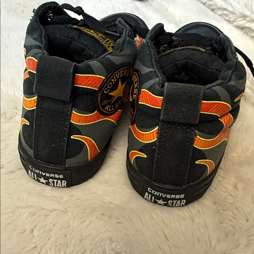 Converse Kids Sneakers with Flame Design 4